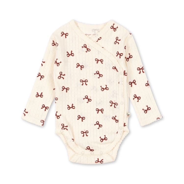 Konges Sløjd overslagromper met lange mouw bow rouge