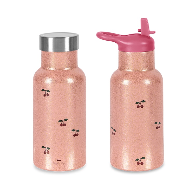 Konges Sløjd RVS-drinkfles cherry glitter
