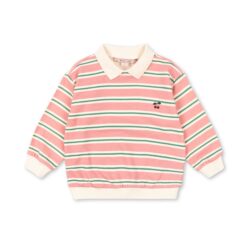 Konges Sløjd longsleeve polo blush bound stripe
