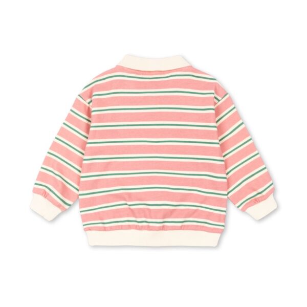 Konges Sløjd longsleeve polo blush bound stripe