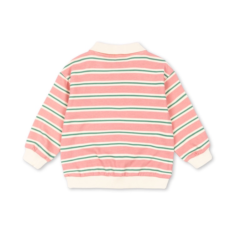 Konges Sløjd longsleeve polo blush bound stripe