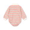 Konges Sløjd polo romper lange mouwen blush bound stripe