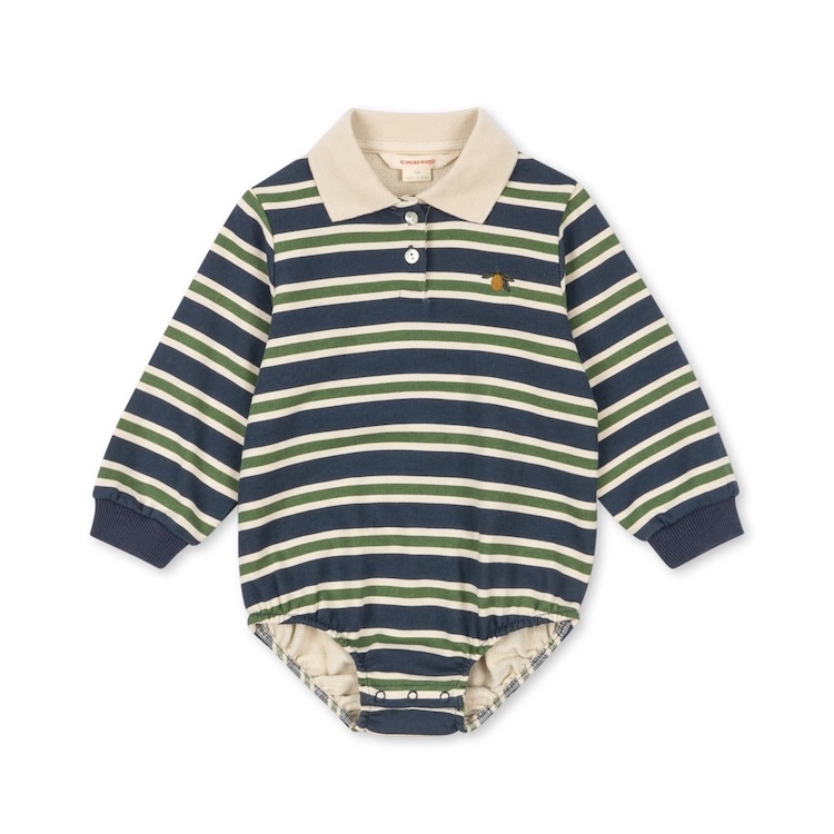 Konges Sløjd polo romper lange mouwen spellbound stripe