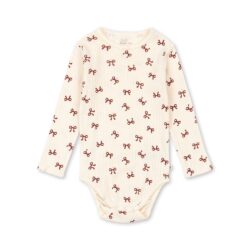 Konges Sløjd romper met lange mouw bow rouge