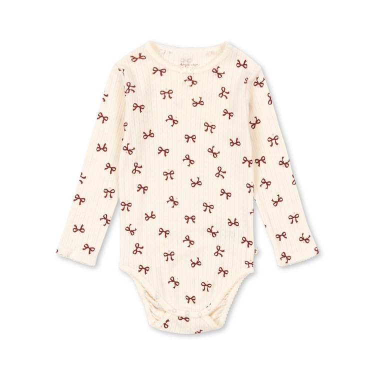 Konges Sløjd romper met lange mouw bow rouge