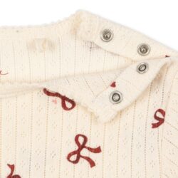 Konges Sløjd romper met lange mouw bow rouge