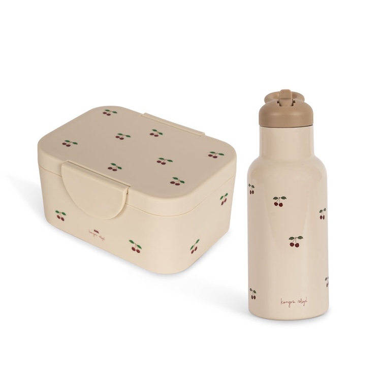Konges Sløjd lunchbox set drinkfles en broodtrommel cherry blush