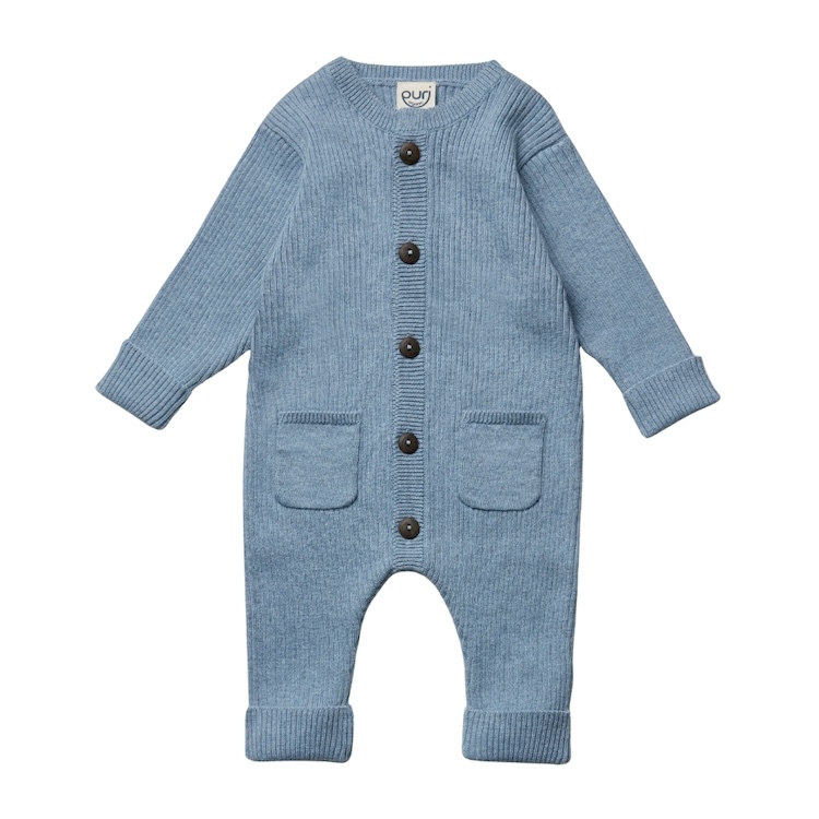 Puri Organic boxpakje gebreid rib smoky blue