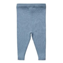 Puri organic broek gebreid rib smoky blue