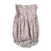 Wheat romper Emmaline lilac checked flowers