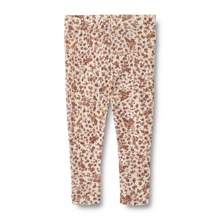 Wheat legging 100% merinowol rose flowers