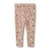 Wheat legging 100% merinowol rose flowers