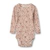 Wheat romper 100% merinowol rose flowers