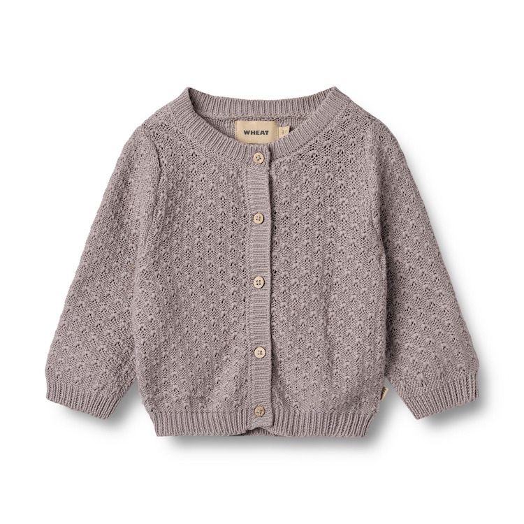 Wheat vest gebreid knit cardigan Magnella dusty purple