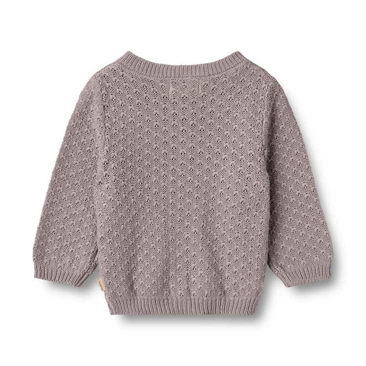 Wheat vest gebreid knit cardigan Magnella dusty purple