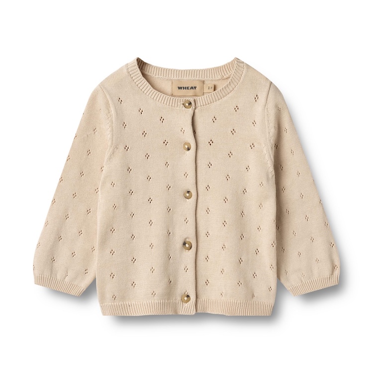 Wheat vest gebreid knit cardigan maia offwhite