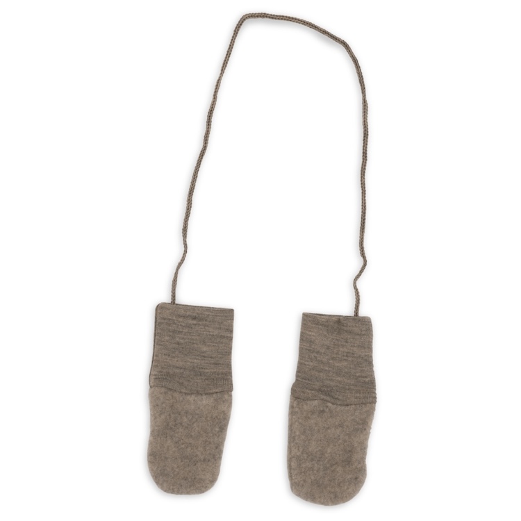 Engel natur wantjes wolfleece walnut melange