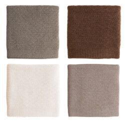 Hvid babydeken blanket Dora sand otter cream mocha