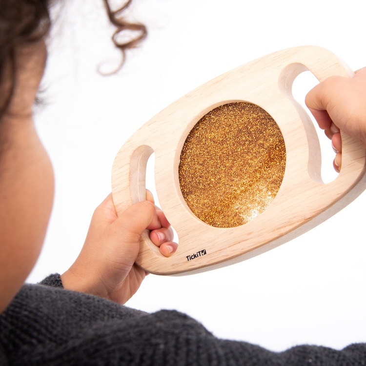 Tickit sensorisch speelgoed glitterpaneel goud