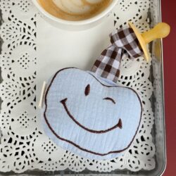 Atelier Pomme speendoekje smiley dreamy blue