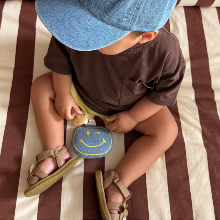 Atelier Pomme speendoekje smiley denim