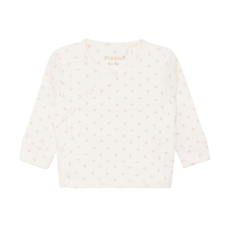 Fixoni longsleeve overslag rib gardenia white