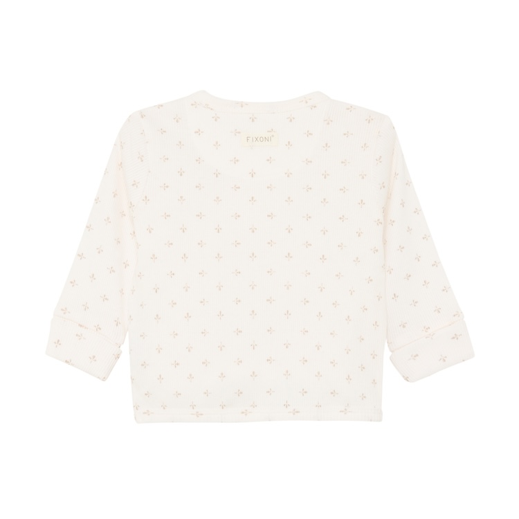 Fixoni longsleeve overslag rib gardenia white