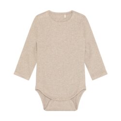 Fixoni romper met lange mouw rib beige melange