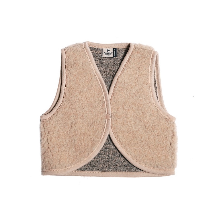 Alwero bodywarmer Lulu Light sand-brown 100% merinowol
