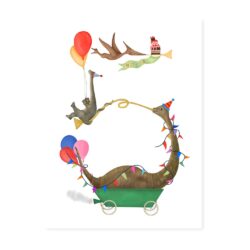 Ansichtkaart cijferkaart 5 jaar getekenddoorzusje