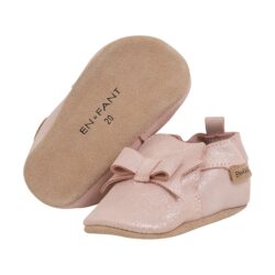 Enfant babyslofjes leer potpourri rose glitter