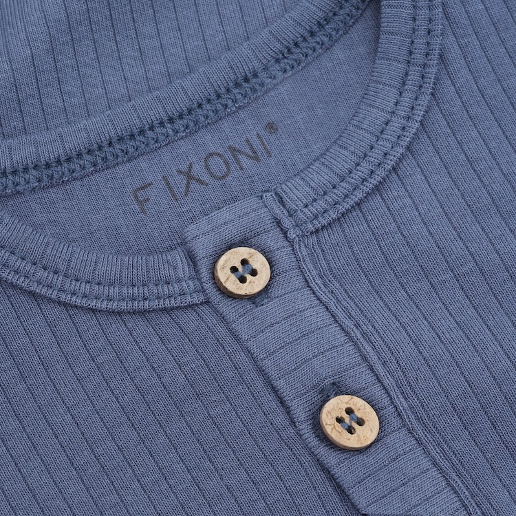 Fixoni romper met lange mouw rib donkerblauw