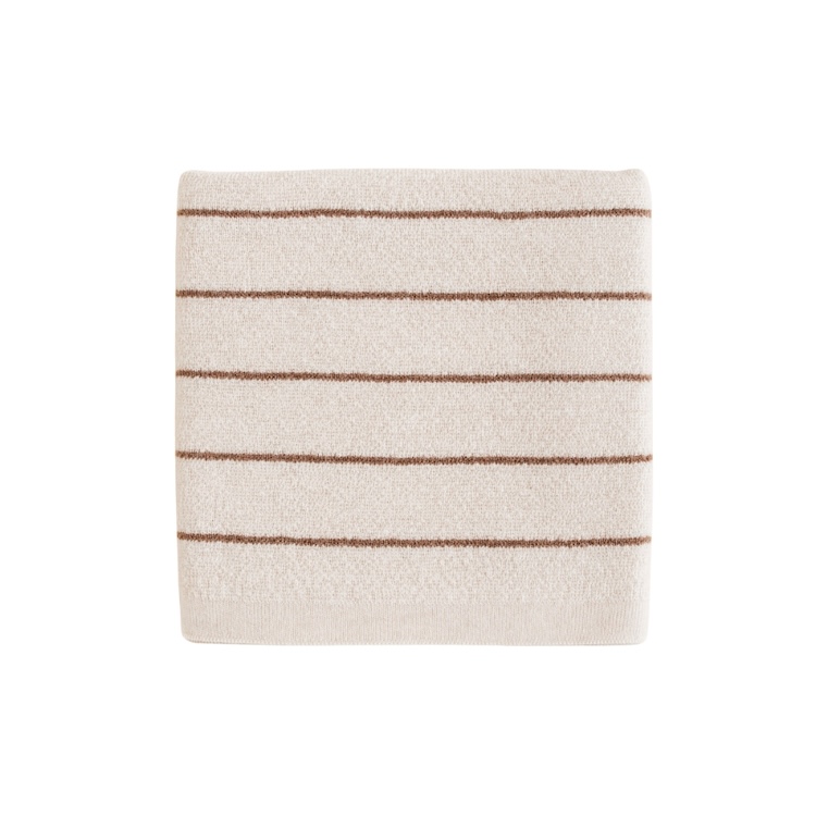 Hvid babydeken blanket harry cream-mocha