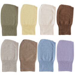 Hvid balaclava Eddy 100% merinowol 1-3 jaar