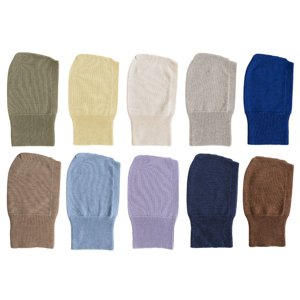 Hvid balaclava Eddy merinowol 1-3 jaar