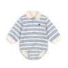 Konges Sløjd polo romper met lange mouw stripe ciel