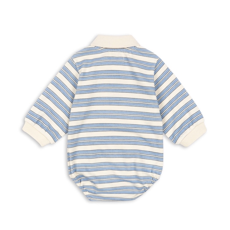 Konges Sløjd polo romper met lange mouw stripe ciel