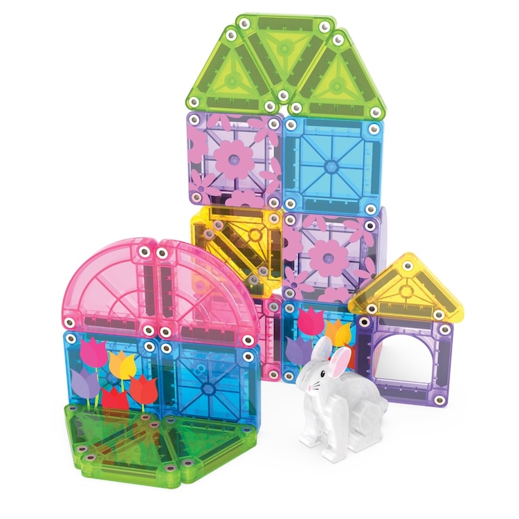 MagnaTiles magnetisch speelgoed travelset spring garden