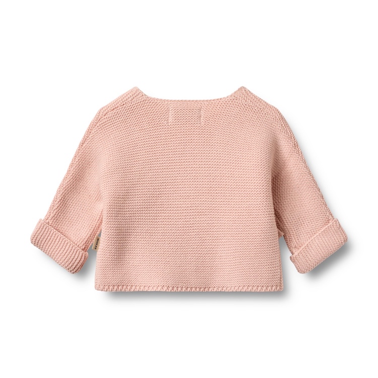 Wheat overslagvestje longsleeve gebreid siva powder