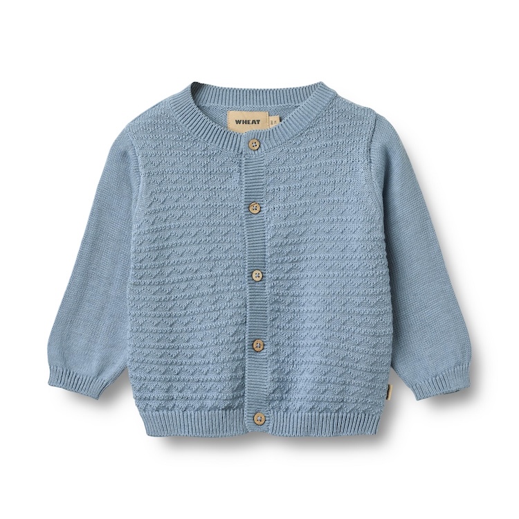Wheat vest gebreid knit cardigan bjørn faded denim