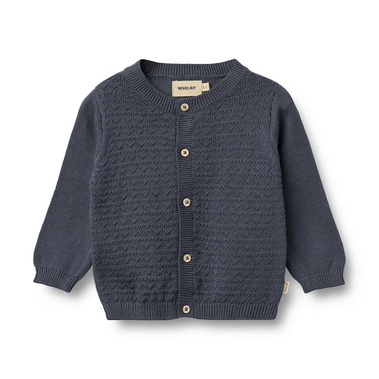 Wheat vest gebreid knit cardigan bjørn ink