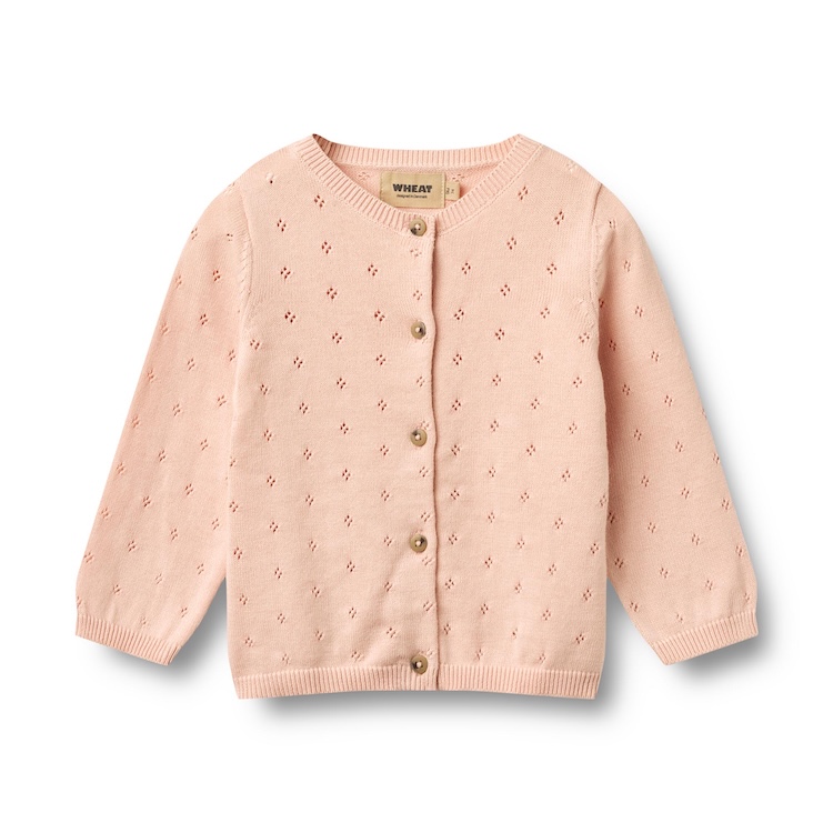 Wheat gebreid vest knit cardigan Maia powder