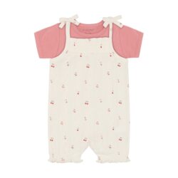 Fixoni jumpsuit met romper pointelle cherry