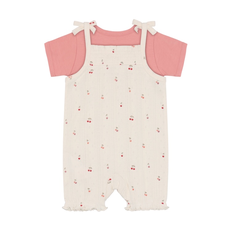 Fixoni jumpsuit met romper pointelle cherry