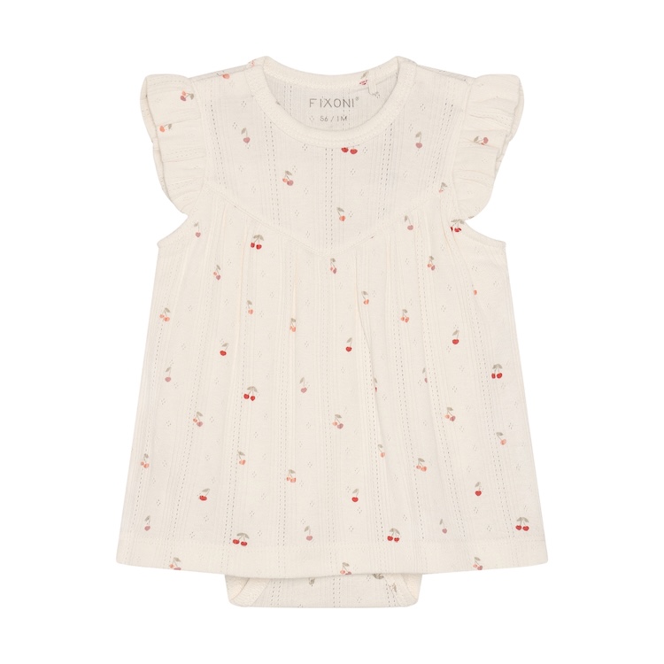 Fixoni romperjurkje pointelle cherry