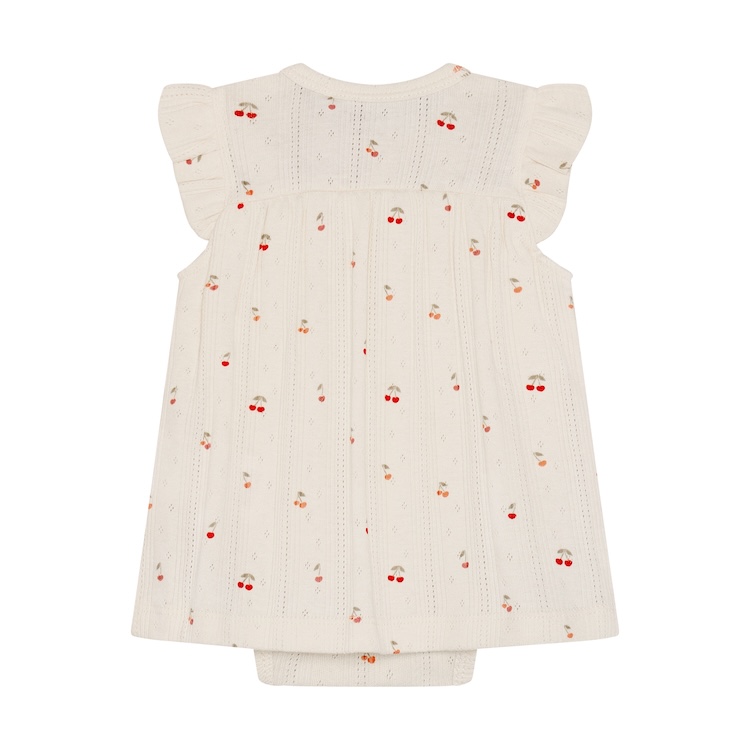 Fixoni romper jurkje pointelle cherry