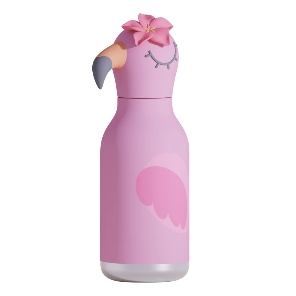 Asobu RVS drinkfles bestie flamingo