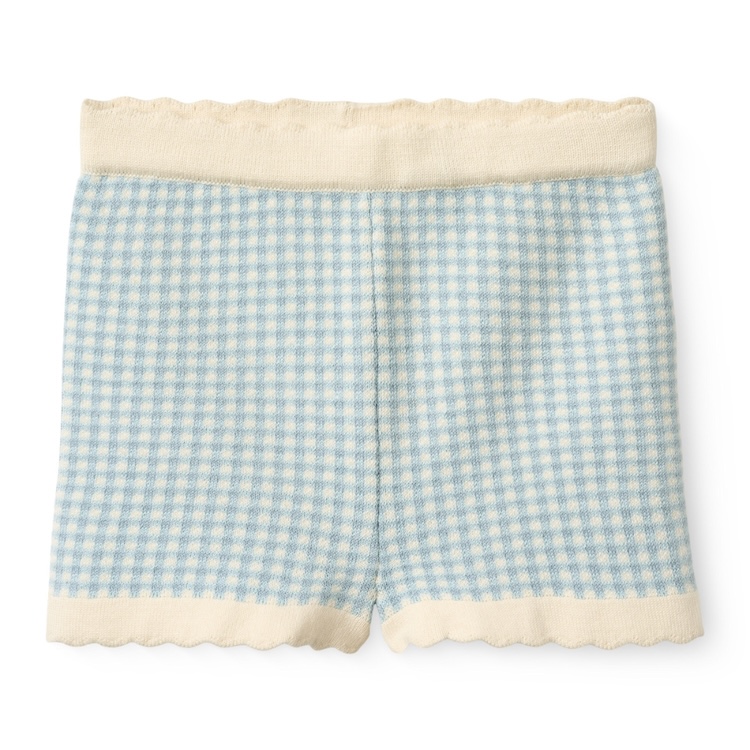CopenhagenColors korte broek check jacquard dusty blue