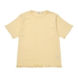 Copenhagen Colors t-shirt pointelle hartjes butter yellow