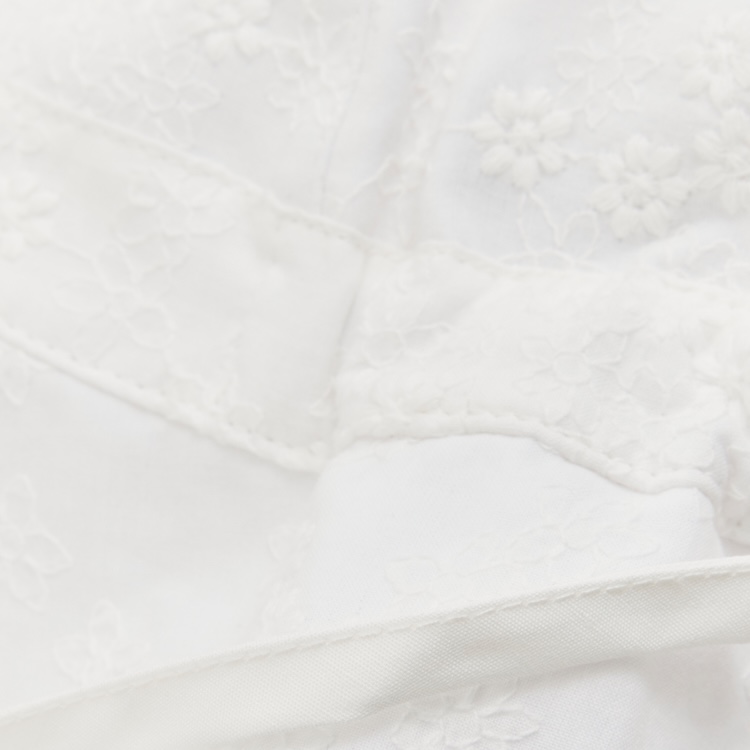 Huttelihut zonnehoedje embroidery antique white